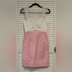 Lilly Pulitzer White and Pink Mini Dress